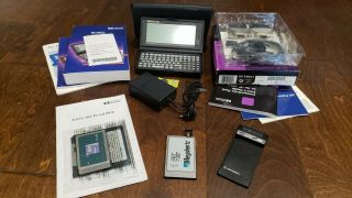 Vintage (1992) Hp 100lx 1mb Palmtop Pc Handheld Pda,  5mb Flashdisk,