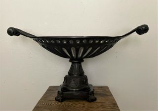 Large Vintage Maitland Smith Bronze Pierced Jardiniere Centerpiece Planter Bowl