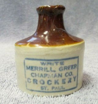 Vintage Antique Write Merrill Greer Chapman Co Crockery St Paul - Red Wing Crock
