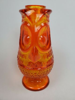 Perfect Vintage Viking Orange Owl Candle Fairy Lamp Rare Mcm Mid Century Modern