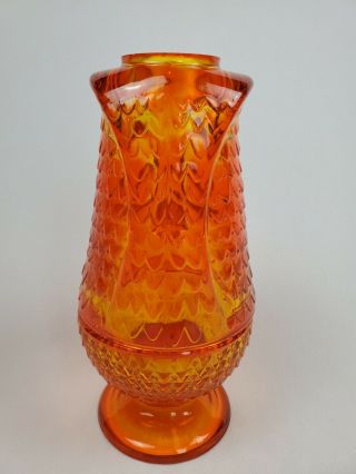 Perfect Vintage Viking Orange Owl Candle Fairy Lamp Rare MCM Mid Century Modern 3
