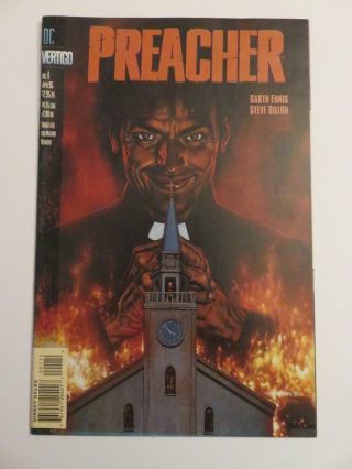 Preacher 1 Nm - 1st Full Appearance Of Jesse Custer Vertigo