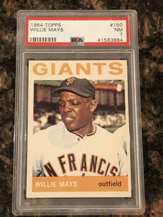 1964 Topps Willie Mays 150 Baseball Card Psa 7