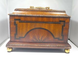 Large Maitland Smith Inlaid Casket Box,  Chic Table Fare
