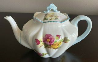 Vintage SHELLEY 23 Piece BEGONIA Tea Set DAINTY w/Teapot England - 2