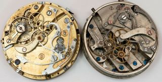 Antique Chronograph Repeater Pocket Watch Movement,  Chronograph Movement Parts