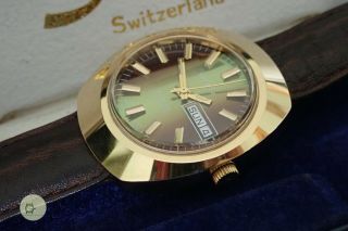 Mens Vintage Automatic Swiss Day Date Watch Sandoz 25j Serviced,  Box Fhf 909