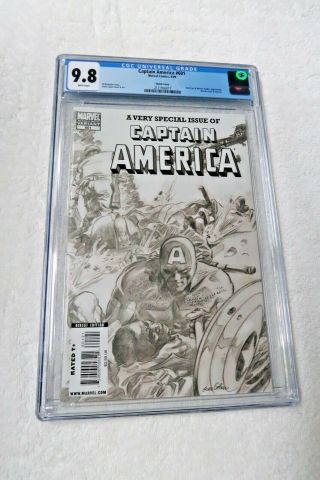 Captain America 601 Sketch Variant Cgc 9.  8