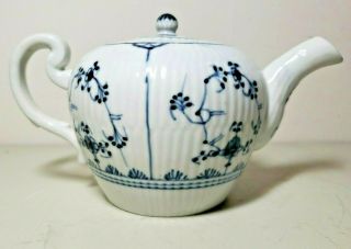 Antique 18th Century Wallendorf German Porcelain Teapot Strawflower Strohblume