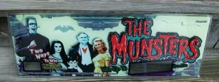 Old Vintage The Munsters Family Portrait Igt Casino Slot Machine Glass Sign