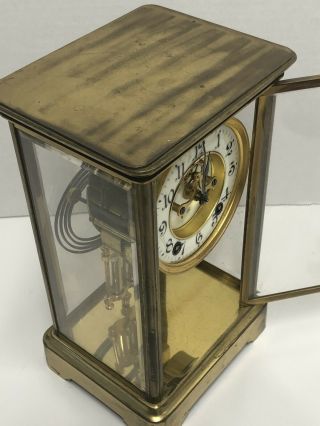 Vintage ANSONIA Brass Carraige Mantle Clock 3