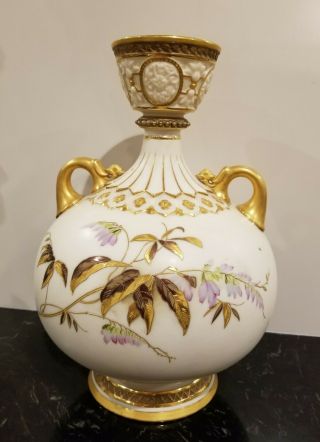 Antique Ovington Brothers Double Handle Vase Jug 12 