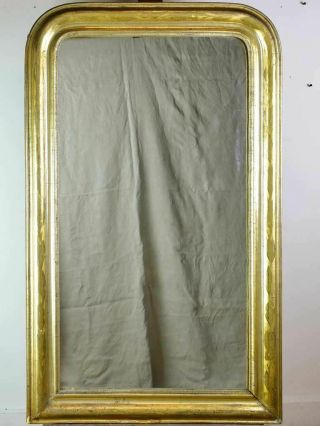 Large Antique French Louis Philippe Mirror With Gilded Frame 29½ " X 48¾ "
