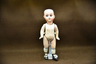 Antique German Porcelain Doll From Limbach Doll With Glass Eye And Teeth