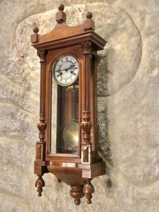 Vintage Antique Germaney Gustav Becker Vienna Strike Wall Clock,
