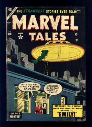 Marvel Tales 128 Vg Forte,  Horror & Science - Fiction (flying Saucer/alien Cover)