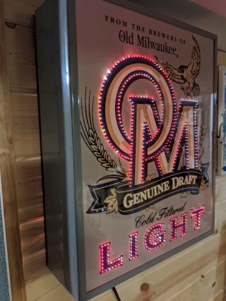 VIDEO RARE Old Milwaukee Draft Light Fiber Optic Sign Vintage 2