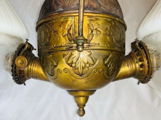 Antique Double Kerosene Lantern Angle Lamp Co.  Of NY.  All Complete 3
