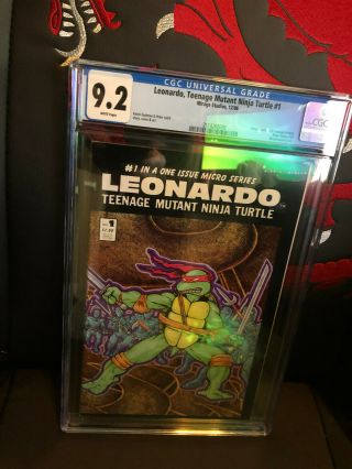 Leonardo,  Teenage Mutant Ninja Turtle Tmnt 1 Cgc 9.  2 Wp Mirage Studios 12/86
