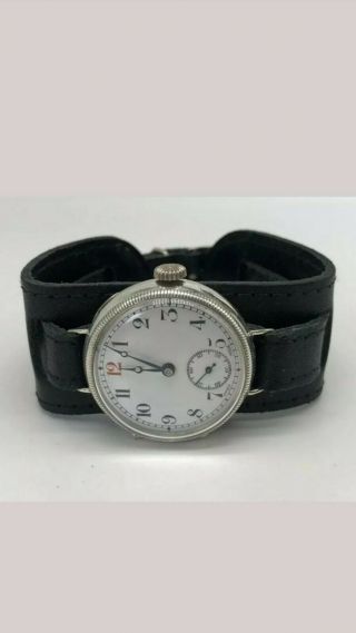 Vintage Solid Silver Ww1 Military Trench Watch (serviced, )