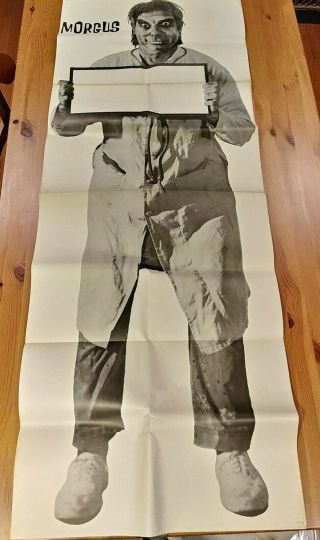 Morgus The Magnificent Life Size Door Poster Vtg Very Rare 1960s