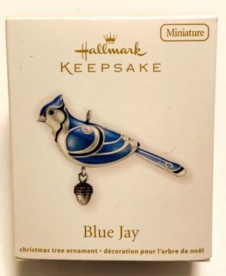 Hallmark Keepsake Beauty Of Birds Blue Jay Miniature Ornament 2012