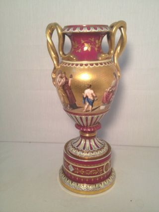 Antique Royal Vienna Hand Painted Vase