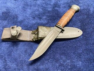 Vintage Ww Ii U.  S.  Navy Mark 1 Knife By Pal With Sheath