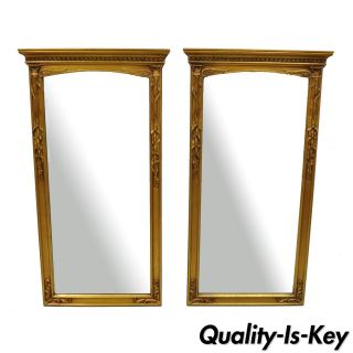 Vintage Gold French Style Tassel Frame Wall Mirrors Wood & Gesso 45 X 24