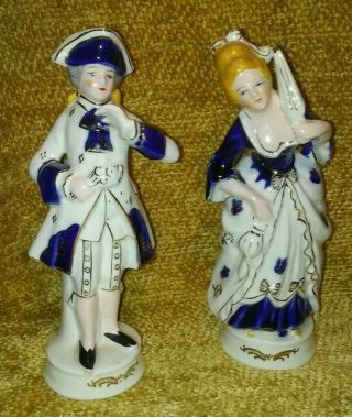 Vintage Occupied Japan Porcelain Figurine Colonial Man And Woman