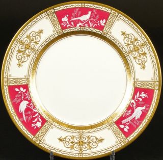 13 Minton Pâte - Sur - Pâte Service Plates,  Gilded,  Hand - Painted,  Artist Signed,  Pate