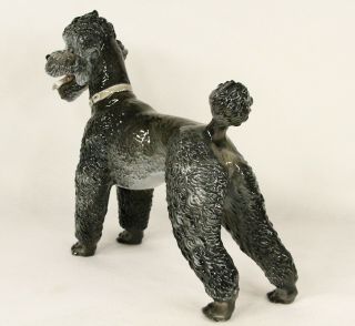 Rosenthal German Porcelain Black Poodle Large Dog Figurine by T.  Karner 8 1/2 
