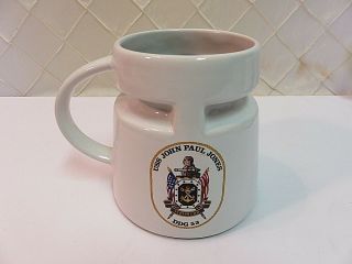 Uss John Paul Jones Ddg - 53 Coffee Cup Mug W/ Lid Navy Military Collectible