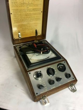 Marion M - 2 Meter Tester Vintage Measuring Giant Classic with Tubes and Leads 2