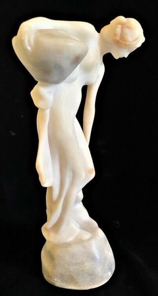 Signed Goldscheider Water Carrier Alabaster Sculpture Figurine. 2