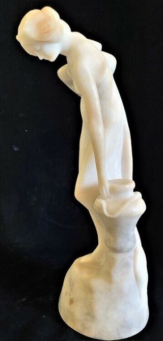 Signed Goldscheider Water Carrier Alabaster Sculpture Figurine. 3