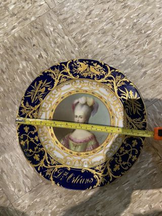 Antique Royal Vienna Hand Painted Porcelain Plate Raised Gold - 3