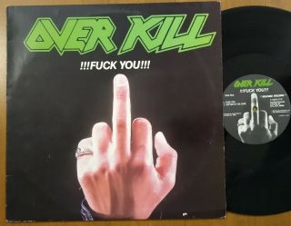 Rare Metal Mini Lp Overkill Fuck You Caroline Records 1987 Megaforce Records