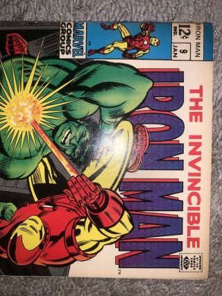 Invincible Iron Man 9 Incredible Hulk Stan Lee Silver Age Marvel Comic 2