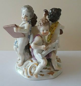 Meissen Porcelain Group Allegorical Of The Arts Model 1684 19th Century