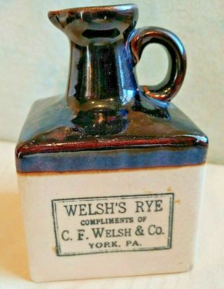Antique Stoneware Advertising Welsh 