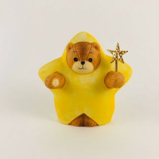 Enesco Lucy Rigg Bear Yellow Star 1988 Figure Christmas Nativity