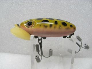 Fred Arbogast 5/8 Oz.  Jitterbug In Frog/pink Belly; Yellow Lip,  Wire