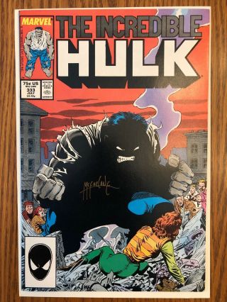 The Incredible Hulk 333 Signed By Todd Mcfarlane