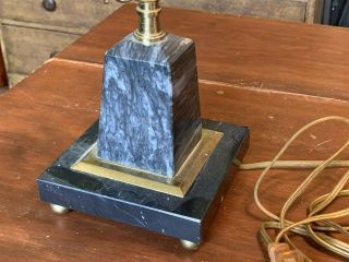 Vintage Brass Desk Lamp with Marble Base 2