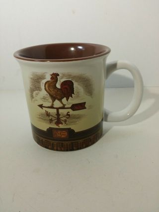 Cracker Barrel Old Country Store Mug Rooster Weather Vane 14 Oz Heavy Tea Cup
