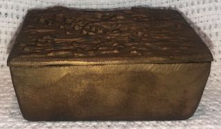 Rare Antique c1920 Rookwood Bronze Signed ETH ET Hurley Seahorse Hinged Box 3