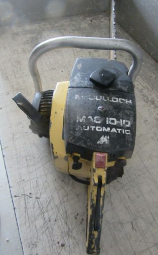 VINTAGE COLLECTIBLE MCCULLOCH MAC 10 - 10 AUTOMATIC CHAINSAW WITH 24 