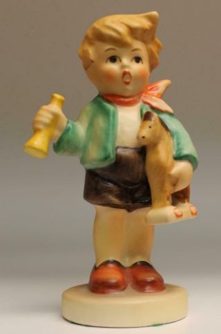 Goebel Hummel Figurine Boy With Rocking Horse 239/c Tmk5 3 1/2 " Tall