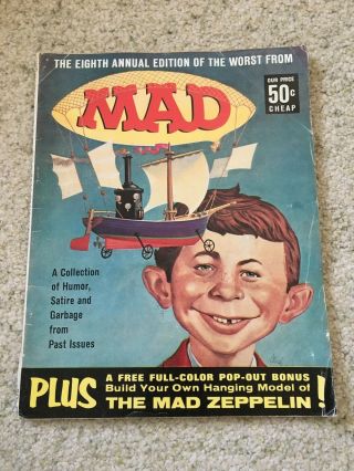 8th Annual Worst From Mad - 1965 - Rare With Mad Zeppelin Attached - Ec - Wally Wood